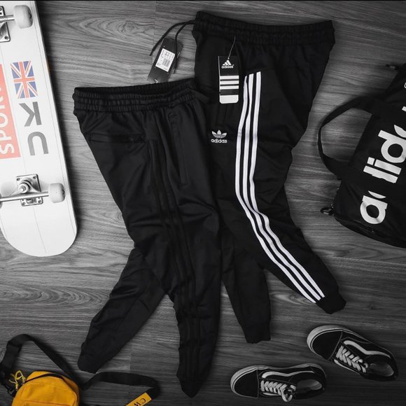 ADIDAS  3-STRIPES TAPERED TRICOT JOGGERS - Picture 3 of 4